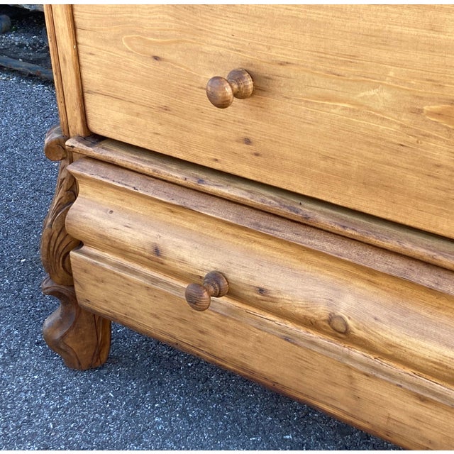 Brown Pine Louis-Philippe Style Chest of Four Drawers For Sale - Image 8 of 14