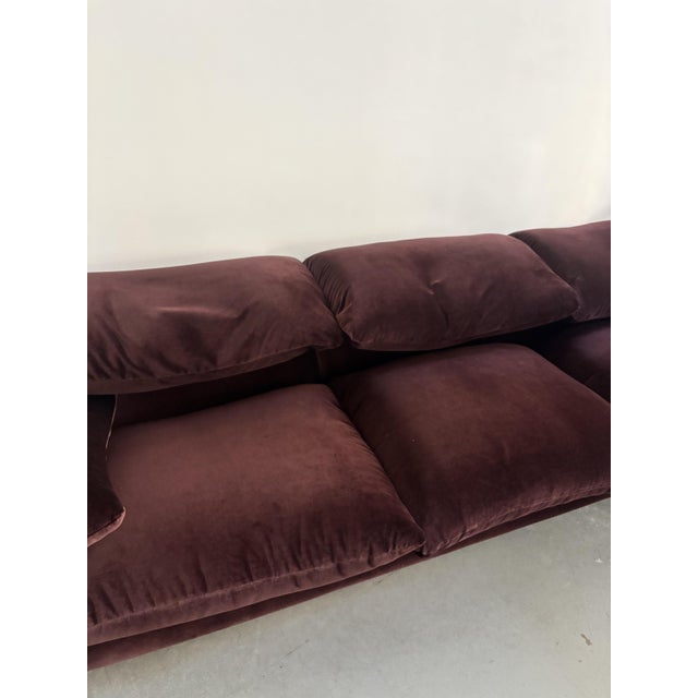 Metal Maralunga 3-Seater Sofa by Vico Magistretti for Cassina, 1974 For Sale - Image 7 of 9