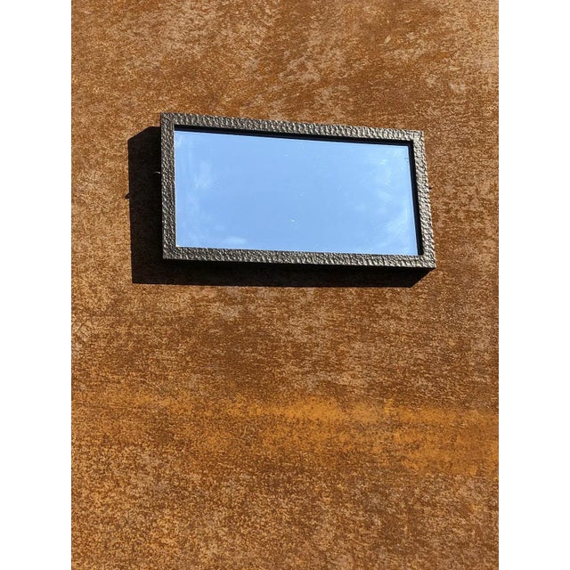 Vintage Art Deco Bauhaus Wall Mirror in Wrought Iron, 1930 For Sale - Image 12 of 12