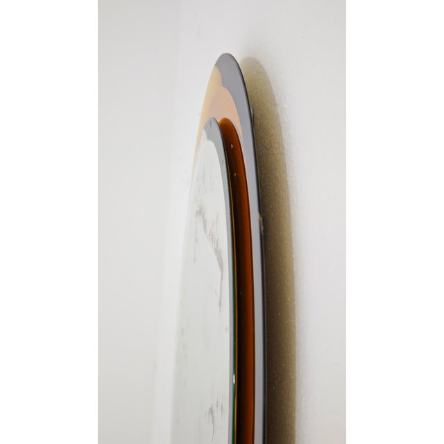 Mid-Century Modern Wall Mirror in Yellow Glass by Cristal Art, Italy, 1960 For Sale - Image 9 of 18