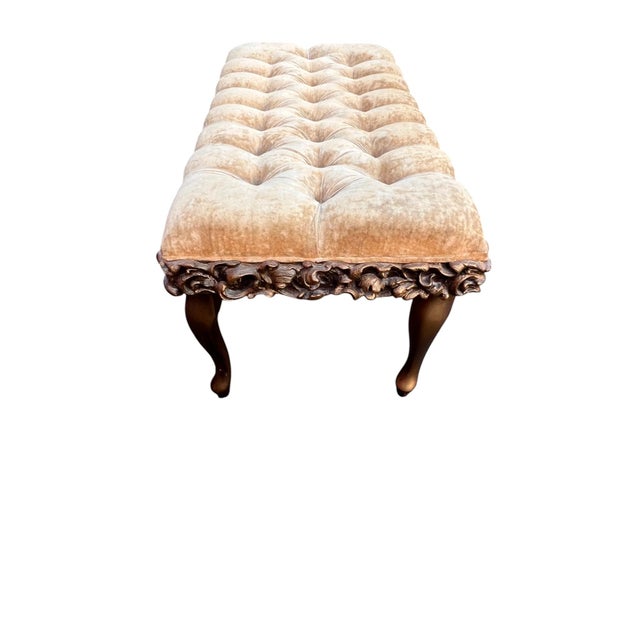 Late 20th Century Tufted French Style Sears Bench For Sale - Image 13 of 18