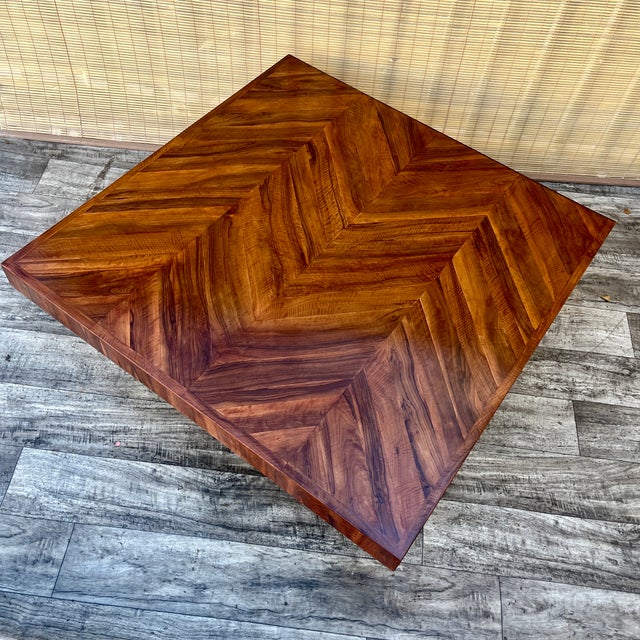 Fully Refinished Mid Century Modern Handcrafted Wood Coffee Table. Circa 1970s For Sale - Image 17 of 17
