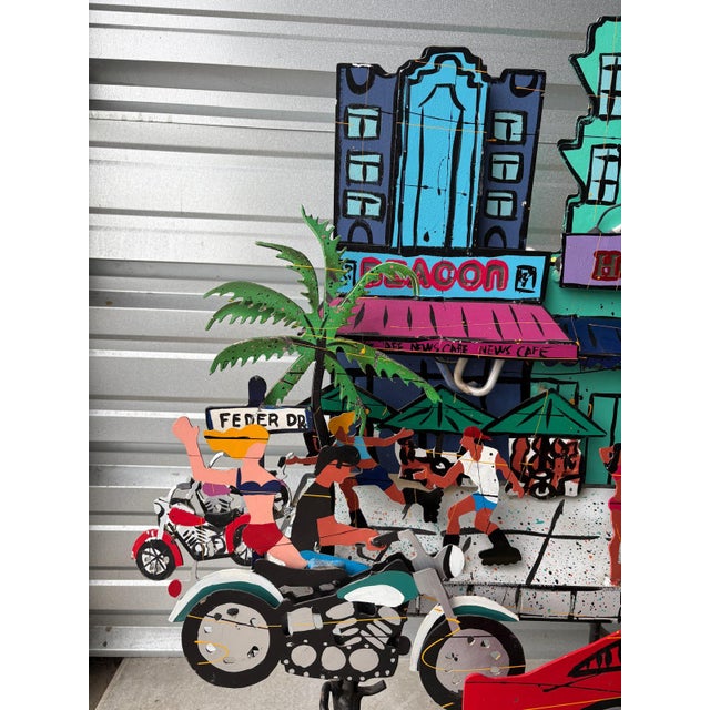 Traditional 1990s Limited Edition “South Beach Kool” Metal Kinetic Sculpture by Fredrick Prescott, 1st of 60 For Sale - Image 3 of 9
