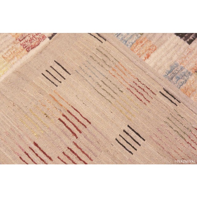 Large Colorful Geometric Tile Design Modern Area Rug For Sale - Image 9 of 9