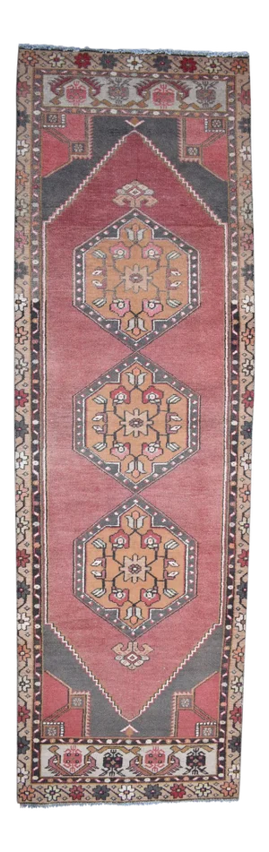 Vintage Turkish Oushak Runner - 2'11" X 9'5"