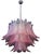 Italian Murano Glass Three-Tier Pink Felci Chandelier, 1990s For Sale