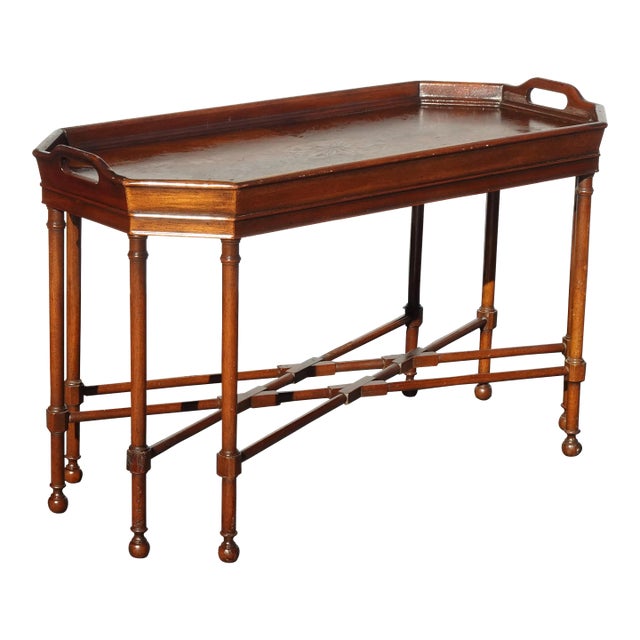 Vintage French Provincial Drexel Heritage Coffee Table W Center Decorative Onlay For Sale