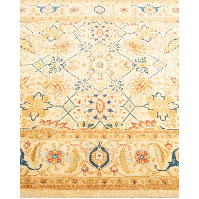 Solo Rugs Mogul, One-of-a-Kind Hand-Knotted Area Rug in Ivory, 4' 8" x 7' 4" For Sale - Image 4 of 8