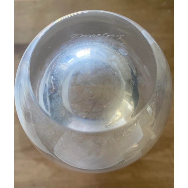 Vintage Mid Century Vicke Lindstrand for Orrefors Teardrop Shaped Small Decantor For Sale In Austin - Image 6 of 7