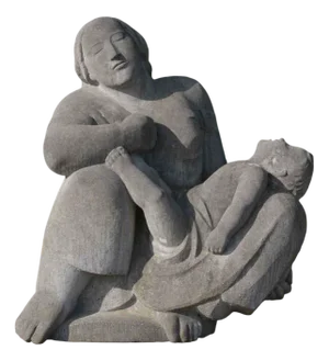 Blue Stone Statue by Jan Keustermans, 1990s
