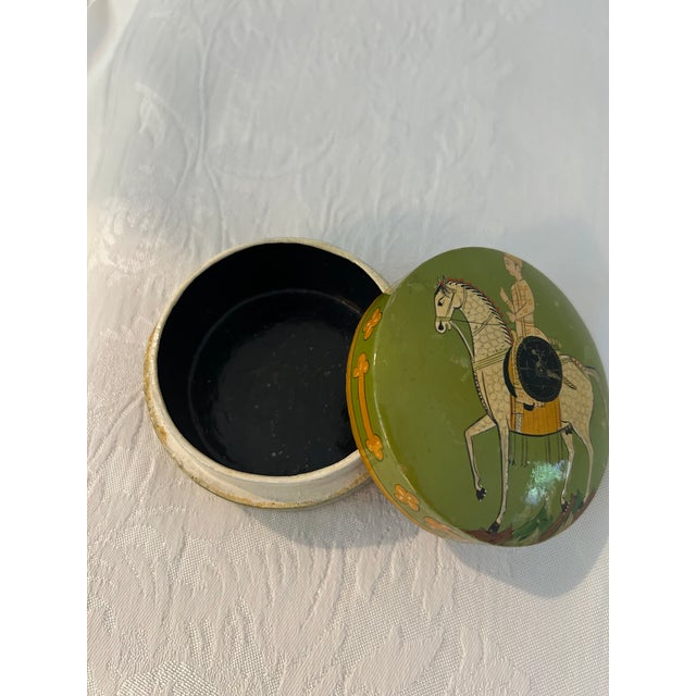 Vintage Kashmiri Paper Mache Box For Sale - Image 4 of 5