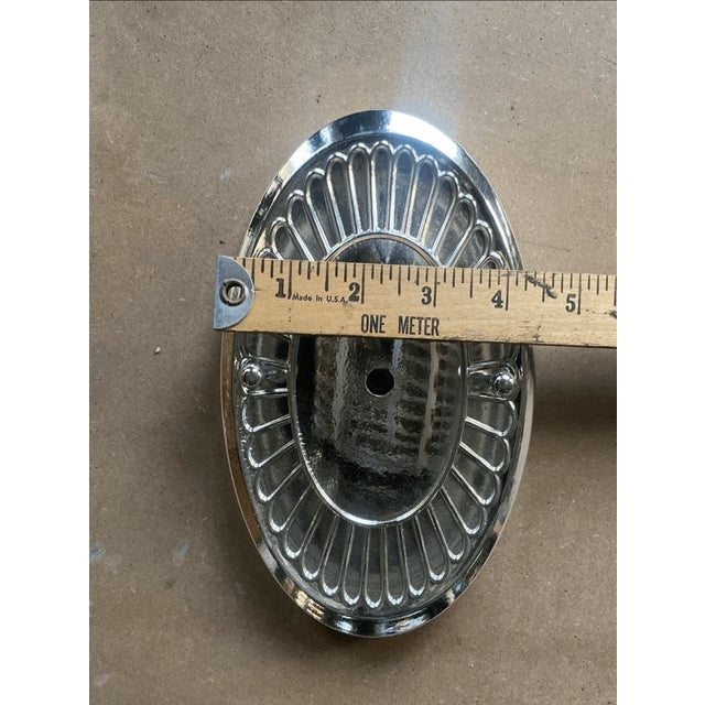 2010s Vintage Swarovsky Lighting Ltd. Metal Sconce Plates For Sale - Image 5 of 6