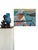 Signed Contemporary Cyclist Portrait Painting / Acrylic Bicycle Sports Figural Form Wall Art For Sale - Image 4 of 8