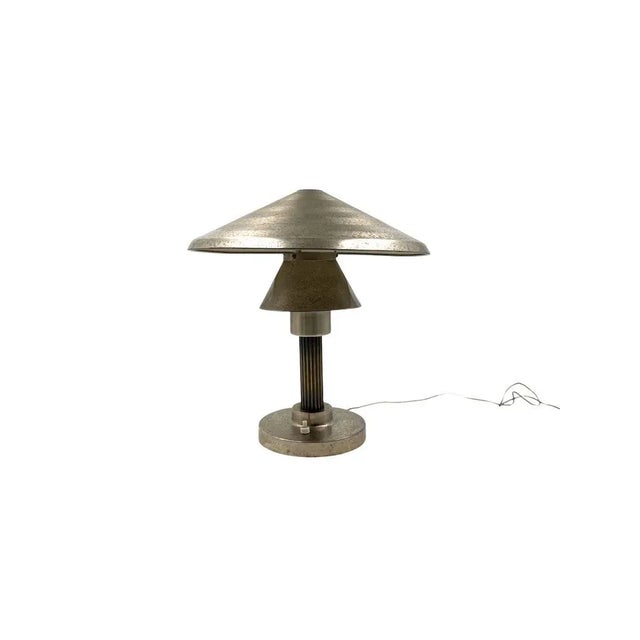 Metal Art Deco Table Lamp from Philips Milano, Italy, 1930s For Sale - Image 7 of 14