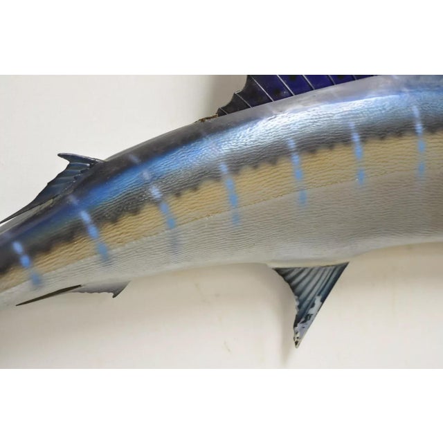 Late 20th Century Large Vintage Taxidermy Replica Blue Marlin Sailfish Wall Mount For Sale - Image 5 of 12
