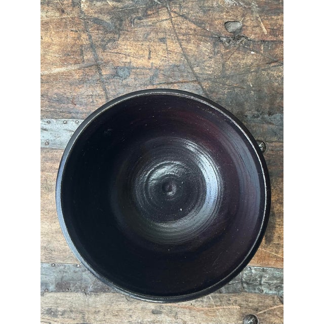 Late 20th Century Vintage Original Studio Pottery Shadow Glaze Bowl For Sale - Image 5 of 12