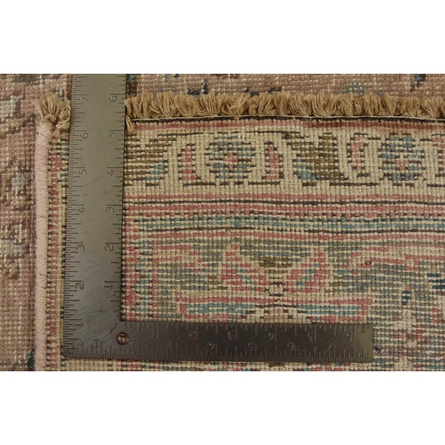 Tabriz Rug 6’8” X 9’11” Pink Wool Vintage Distressed Hand-Knotted Carpet For Sale - Image 15 of 15