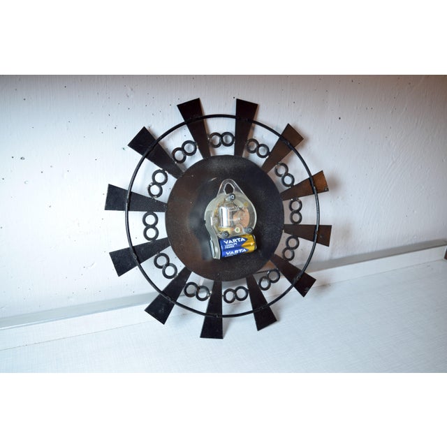 Mid-Century Modern Wall Clock in Refined Metal, 1950s | Chairish