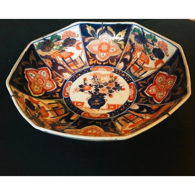 Blue 19th Century Meiji Period Japanese Imari Bowl For Sale - Image 8 of 12