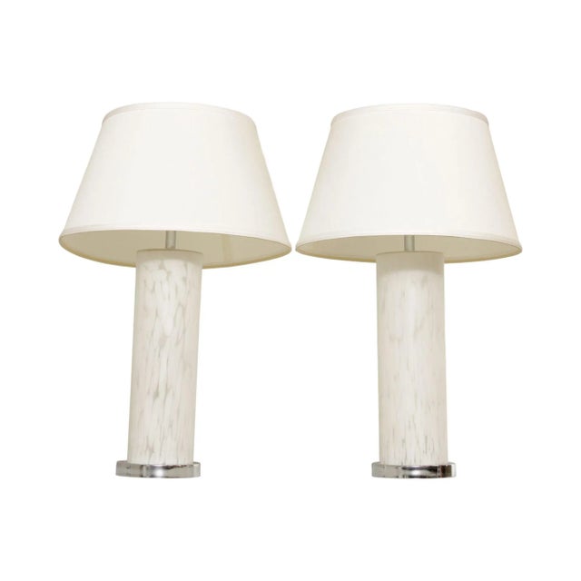 Mid Century Modern Art Glass Table Lamps - A Pair For Sale - Image 13 of 13