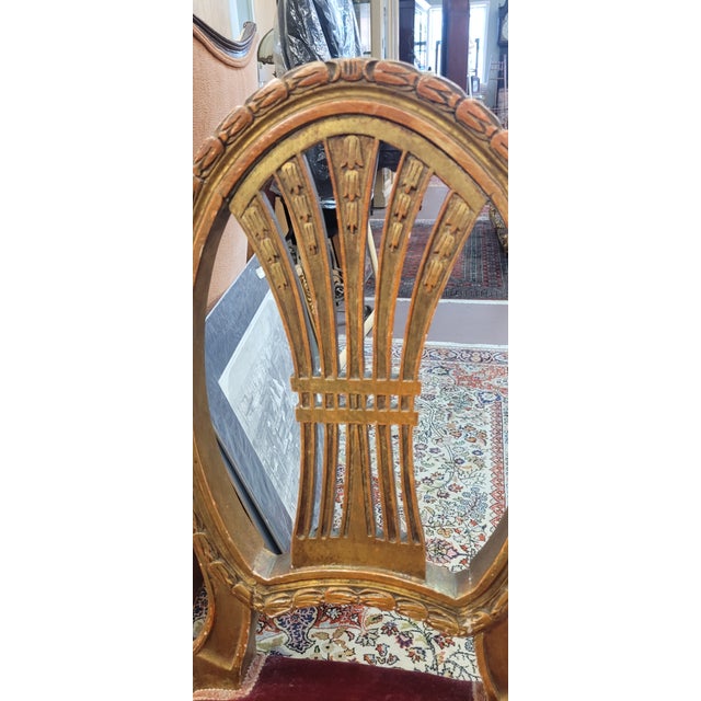Wood Antique French Gilt Wood Vanity Chair For Sale - Image 7 of 10