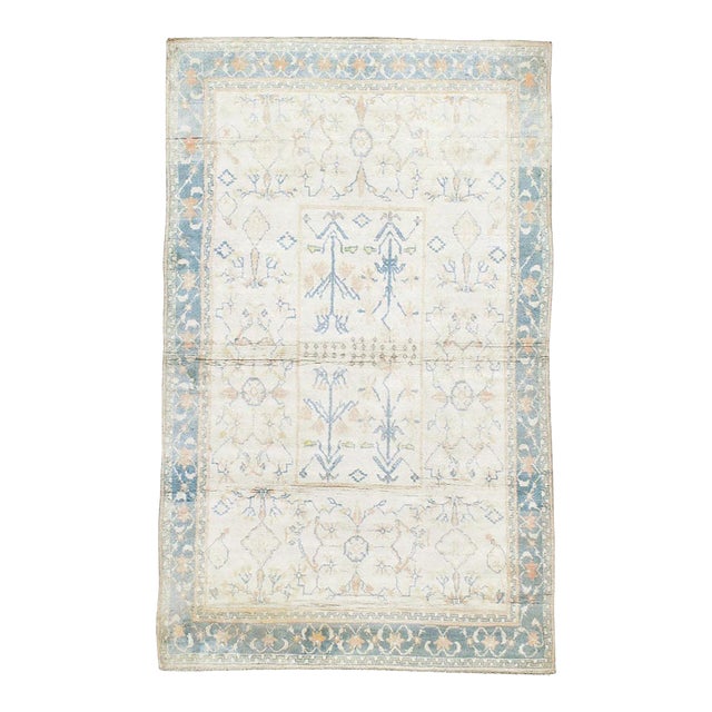 Galerie Shabab Collection Mid-20th Century Indian Cotton Agra Accent Rug For Sale