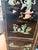 Vintage Chinese Black Lacquer 4-Panel Folding Screen Room Divider - Soapstone & Mother-of-Pearl Inlay For Sale - Image 14 of 18