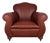Art Deco British Tan Leather Club Armchair, 1930 For Sale