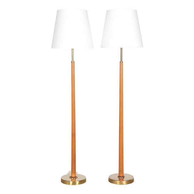 Floor Lamps by Hans Bergström for Ateljé Lyktan, 1950, Set of 2 For Sale