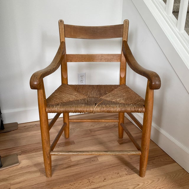Antique Shaker Rush Seat Arm Chair Chairish