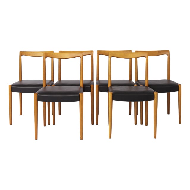 Vintage Danish Model 71 Chairs by Niels Otto Møller for Lübke, 1960s, Set of 4 For Sale