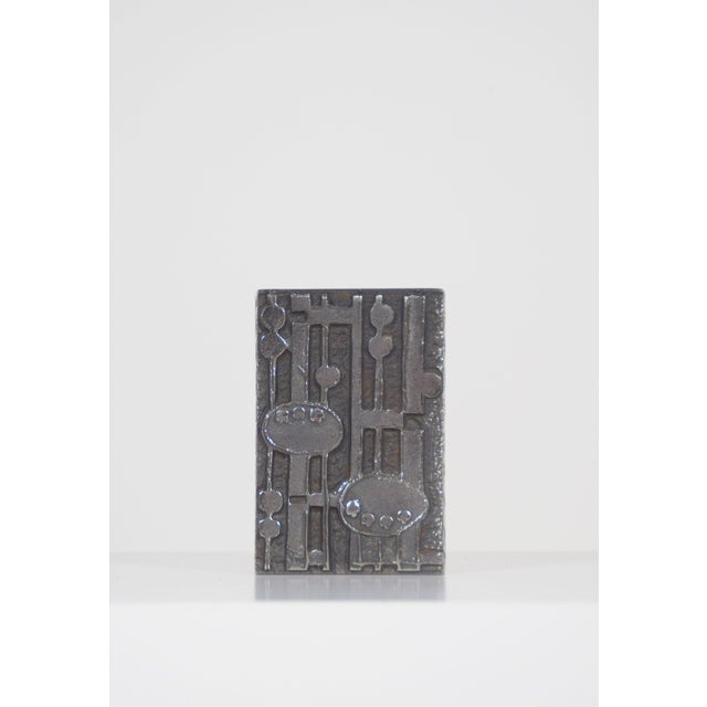 Norwegian Brutalist vase designed by Olav Joa in 1972. This vase is part of the Steel Art series and was produced in...