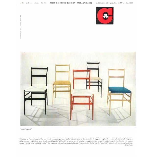 Superleggera Dining Chairs by Gio Ponti for Cassina, 1970s, Set of 6 For Sale - Image 16 of 17