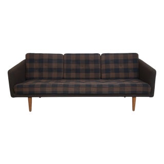 No1 3-Seater Sofa in Brown Fabric by Børge Mogensen, 1980s For Sale