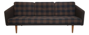 No1 3-Seater Sofa in Brown Fabric by Børge Mogensen, 1980s