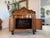 Wood Baroque Marquetry Sideboard in Walnut Veneer, 1890s For Sale - Image 7 of 11