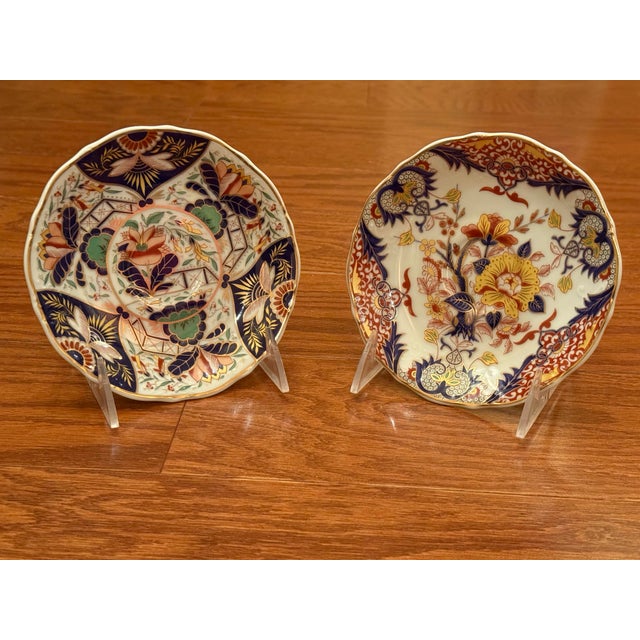 Pair of Vtg. Smithsonian Institution Imari 6" Gold Trim Plates Handcrafted Porcelain Andrea by Sadek For Sale - Image 11 of 13