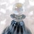 1980s Black White and Gray Art Glass Perfume Bottle For Sale - Image 4 of 5