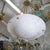 Metal Alabaster dome pendant For Sale - Image 7 of 9