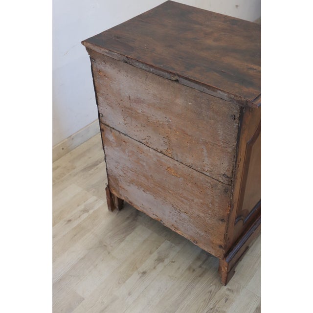 Antique Walnut Nightstand with 3 Drawers, 1600s For Sale - Image 15 of 17
