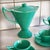 Aqua Art Deco Coffee Service from Salins Studio, France, 1930s, Set of 10 For Sale - Image 8 of 18