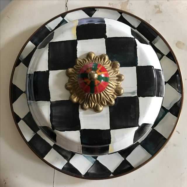 MacKenzieChilds Butter Dish in Courtly Check Chairish