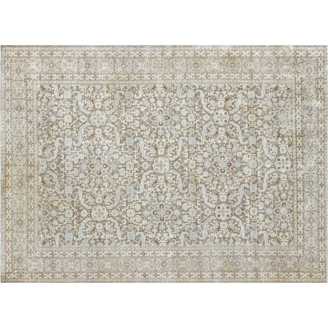 Textile 1940s Persian Tabriz Rug For Sale - Image 7 of 7