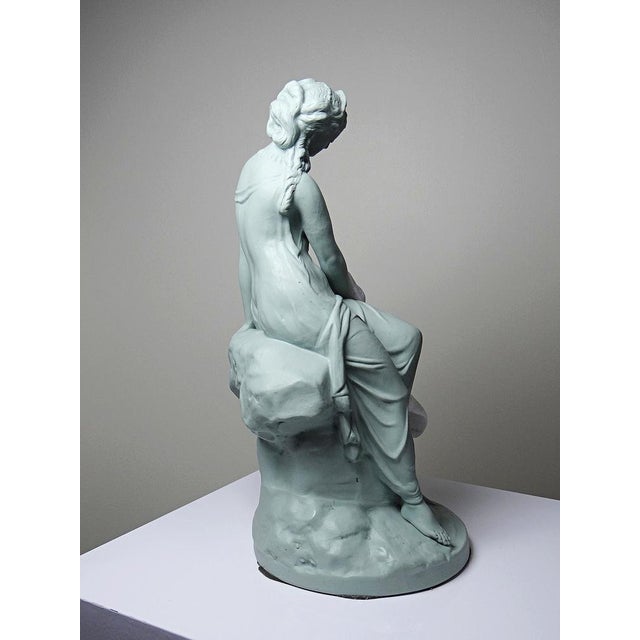 Green Two-Tone Biscuit Figurine by Letu & Mauger, 1800s For Sale - Image 8 of 16