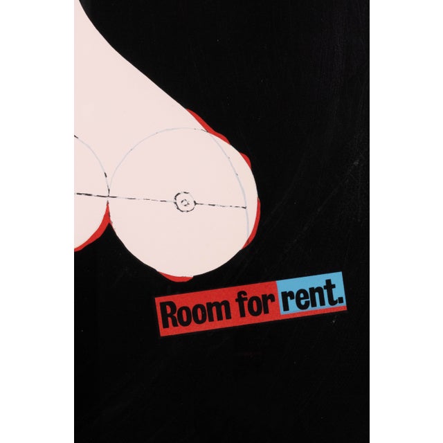 Modern Richard Linder - Room for Rent 1969 Signed Screenprint on Paper 69/150 Framed For Sale - Image 3 of 9