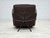 Scandinavian Swivel Armchair in Patchwork Leather, 1970s For Sale - Image 14 of 18