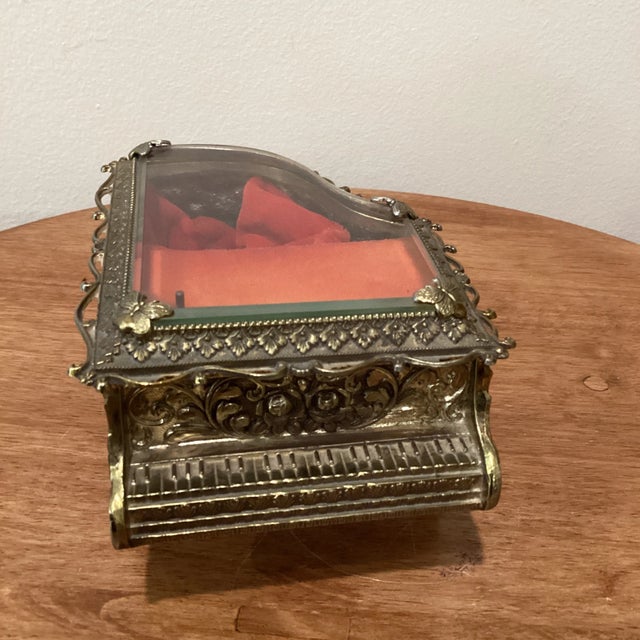 Vintage Mid 20th Century Musical Piano Jewelry Solid Brass Gold Gilt Ormolu Love Story Japan For Sale - Image 13 of 13