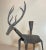 Antique Handmade Wrought Iron Buck Deer Sculpture Candle Holder Statue Stand For Sale - Image 4 of 15