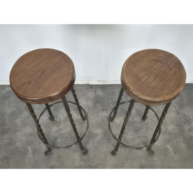 Wrought Iron Stools, Set of 2, in Very Good conditions.