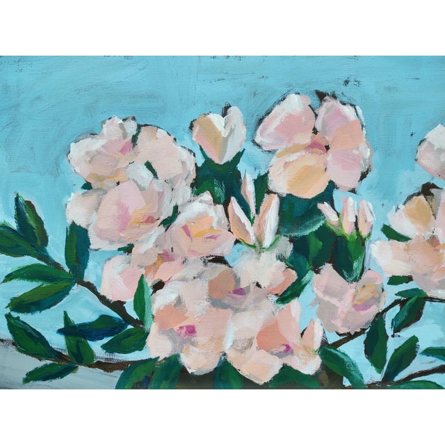 "Simple Pleasures" Contemporary Original Impressionist Style Floral Still Life Acrylic Painting by Linda McDonough For Sale - Image 9 of 12